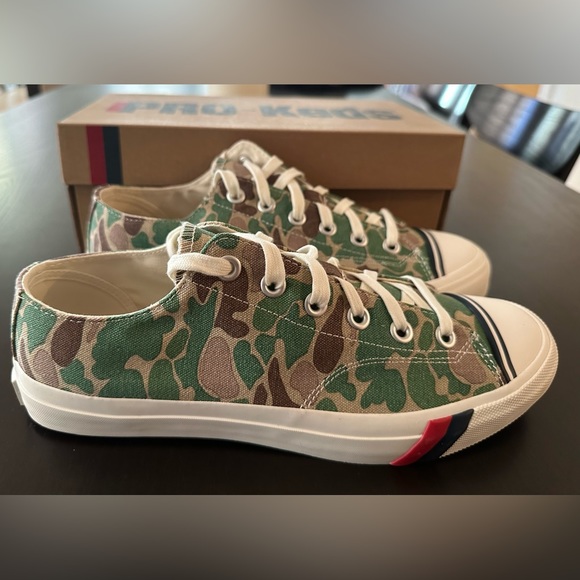 Rare New Pro-Keds Royal Lo Camo Olive Multi LPK61440 Men PRO-Keds Royal Low Camo Canvas Green.